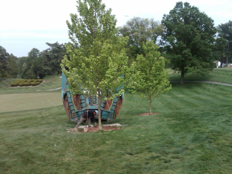 Golf Course Installation with a Tree Spade